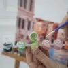 Рисуване по номера - Селска къщурка по оригинал на Миглена Кирилова - 40х50 см. - Image 2