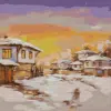 Диамантен гоблен “Зимно утро” - по оригинал на Миглена Кирилова - 30х40 см.