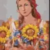 Рисуване по номера - Слънчогледи - 40х60см.(по оригинала на Миглена Кирилова)