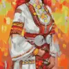 Рисуване по номера Българка (по оригинал на Миглена Кирилова) - 40х80см.