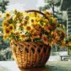Рисуване по номера Букет от слънчогледи в кошница - 40х50см.