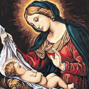 Рисуване по номера Дева Мария  - 40х50 см.