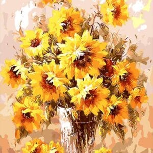 Рисуване по номера Ситни слънчогледи - 40х50 см.