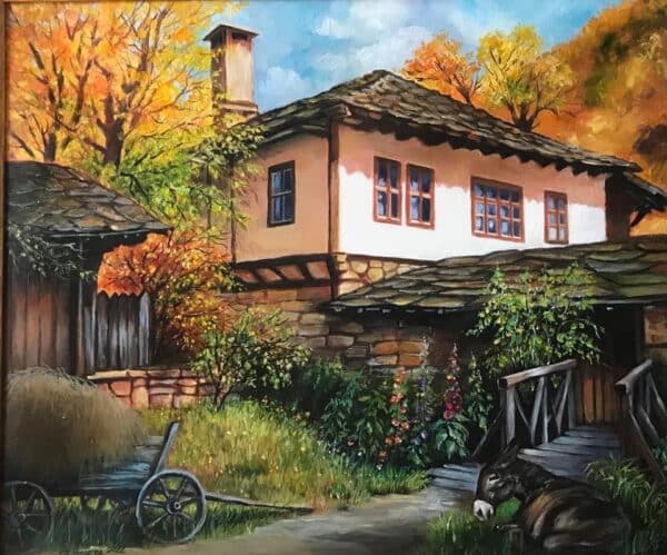 Рисуване по номера Българска къща - 40х50 см.