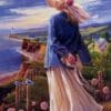 Рисуване по номера "Жена на хълма" - 40х50 см.