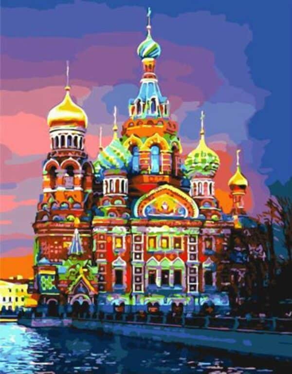 Рисуване по номера - Градска уличка - 40х50 см.