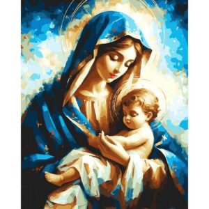Рисуване по номера Агънцето на Исус- 40х50 см.