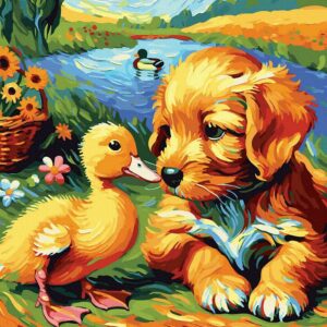 Рисуване по номера Очарователно дуо